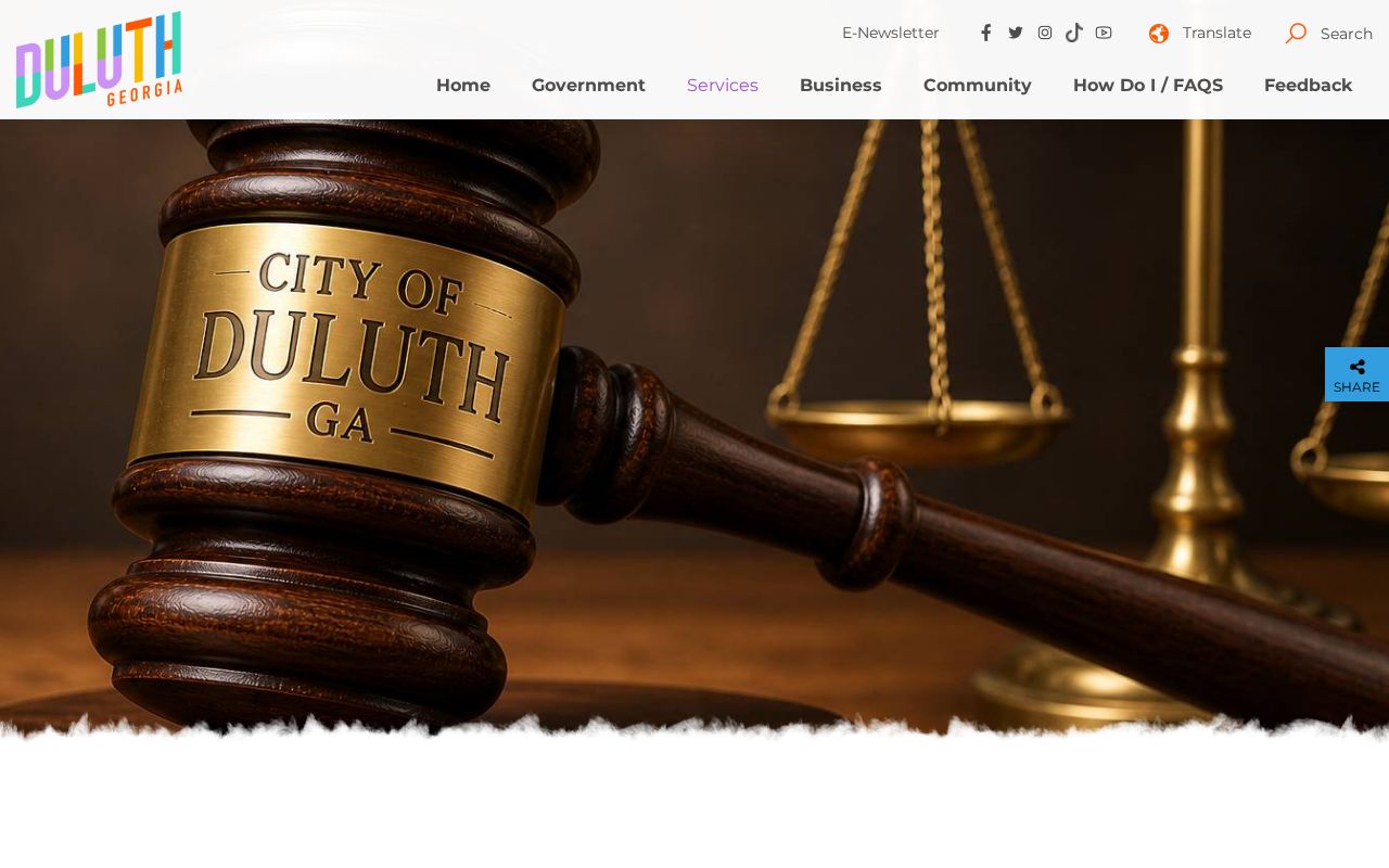 Duluth court records JustFOIA mail email paths and fees